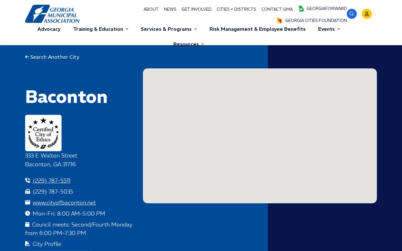 Baconton population and city address profile for warrant-record routing